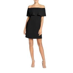 Charles Henry Off The Shoulder Black Cocktail Dress Size XL NWT LBD Nordstrom